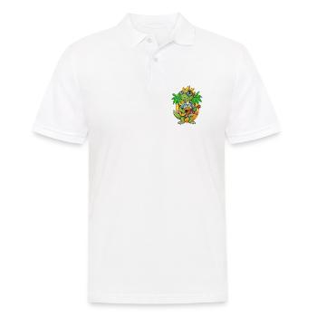 Lustige Eidechse Sommer Strand Sonnenbrille Hawaiianisch - Männer Poloshirt - Weiß - Vorne - Kai (181cm)