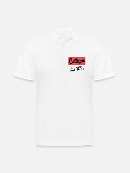 COLLEAGUE. START. RETIREMENT - Men's Polo Shirt - white