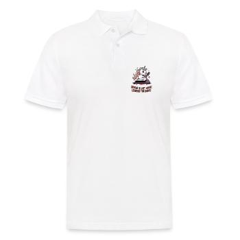 Sweat Is Just Magic Leaving The Body! - Men's Polo Shirt - white - Front - Kai (181cm)