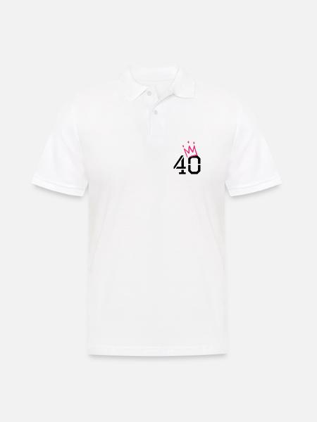 40 crown - 40th birthday - Men's Polo Shirt - white