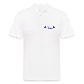 SUISSE. PAYS. GENEVE. HUMOUR. PAYS - Polo Homme - blanc - Devant - Kai (181cm)