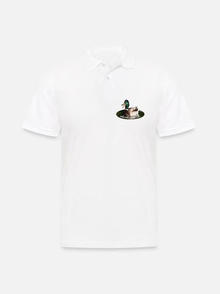 Ente Stockente - Männer Poloshirt - Weiß