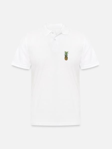 Ananas | Pineapple - Männer Poloshirt - Weiß