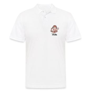 Affe spielt Videospiele - Männer Poloshirt - Weiß - Vorne - Kai (181cm)