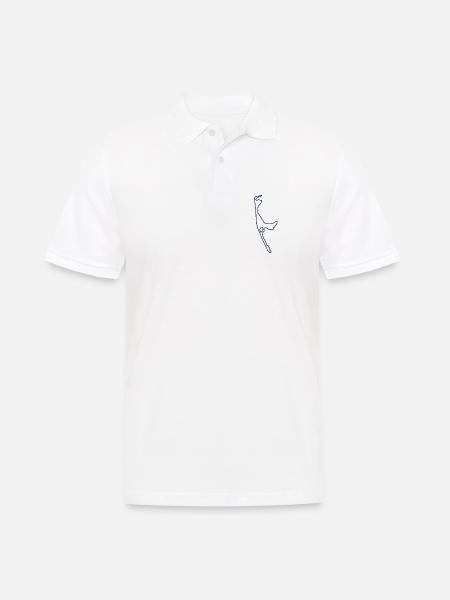 sylt umriss blau - Männer Poloshirt - Weiß