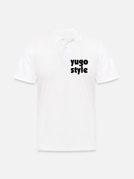 Yugo style - united style of Balkan - Männer Poloshirt - Weiß