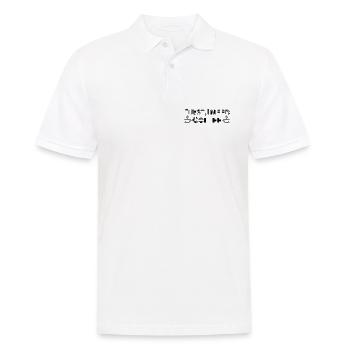 Zuerst brauche ich Kaffee - Männer Poloshirt - Weiß - Vorne - Kai (181cm)