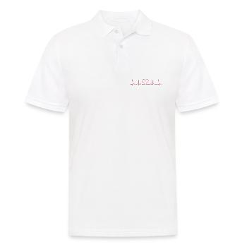Ligne ECG du battement cardiaque Vecteur d’ondes d’impulsion médicale - Polo Homme - blanc - Devant - Kai (181cm)