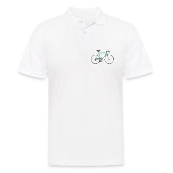 Rennrad für Hipster - Männer Poloshirt - Weiß - Vorne - Kai (181cm)