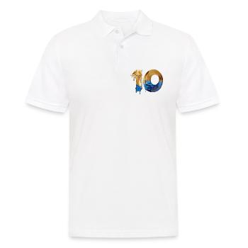NON. 10 NUMÉRO 10 COOL 10E ANNIVERSAIRE - Polo Homme - blanc - Devant - Kai (181cm)