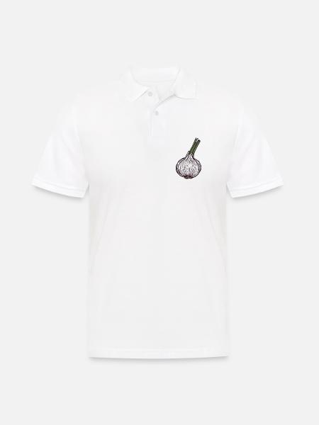 Knoblauch Knolle - Männer Poloshirt - Weiß
