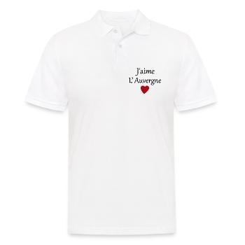 J'aime l'auvergne - Polo Homme - blanc - Devant - Kai (181cm)