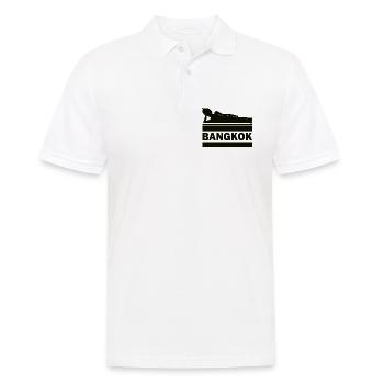 Bangkok Bouddha Thaïlande Temple Wat Pho Souvenir TH - Polo Homme - blanc - Devant - Kai (181cm)