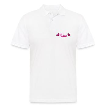 SUISSE. HUMOUR. PAYS. DRAPEAU. GENEVE. LAUSANNE - Polo Homme - blanc - Devant - Kai (181cm)