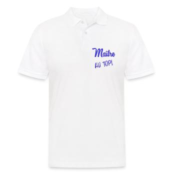 MEISTER. MEISTER. HUMOR - Männer Poloshirt - Weiß - Vorne - Kai (181cm)