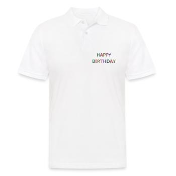 HAPPY BIRTHDAY - Polo Homme - blanc - Devant - Kai (181cm)