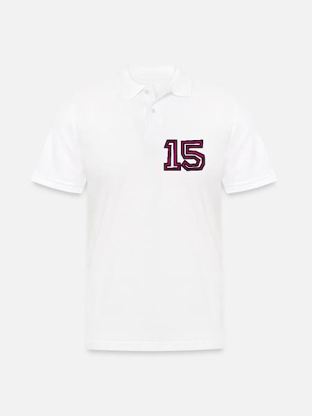 15 - Männer Poloshirt - Weiß