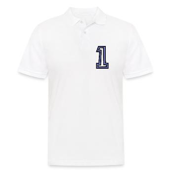 1. 1 AN. 1er ANNIVERSAIRE. ANNIVERSAIRE 1 AN - Polo Homme - blanc - Devant - Kai (181cm)