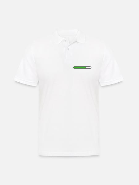 Loading bar Black Green - Men's Polo Shirt - white