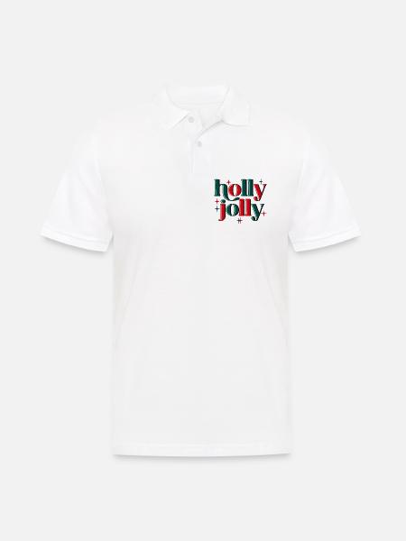 Holly Jolly Xmas - Männer Poloshirt - Weiß