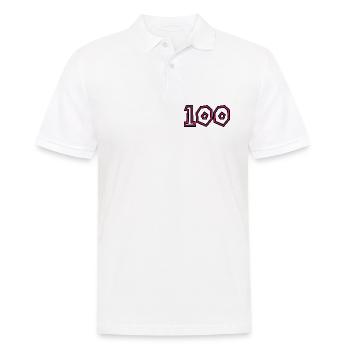 100. 100 JAHRE. 100-JÄHRIGES JUBILÄUM. GEBURTSTAG 1001 - Männer Poloshirt - Weiß - Vorne - Kai (181cm)