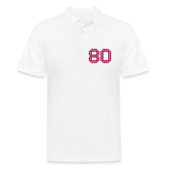 80. 80 ANS. 80e ANNIVERSAIRE. ANNIVERSAIRE 80 ANS. - Polo Homme - blanc - Devant - Kai (181cm)