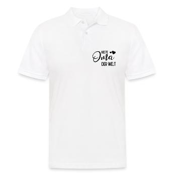 Beste Oma der Welt - Männer Poloshirt - Weiß - Vorne - Kai (181cm)