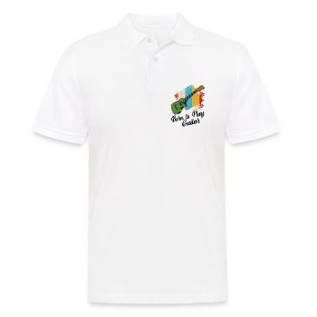 Gitarre - Männer Poloshirt - Weiß - Vorne - Kai (181cm)