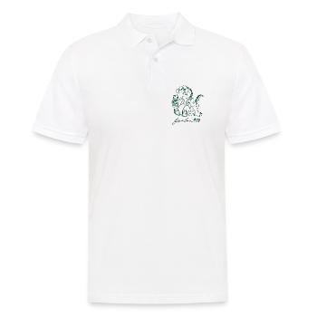 Georges Basic dunkelgrün - Männer Poloshirt - Weiß - Vorne - Kai (181cm)