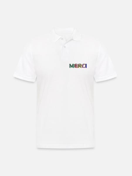 MERCI - Polo Homme - blanc