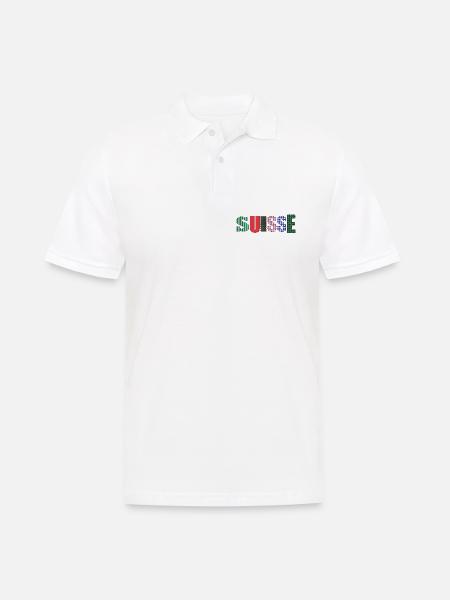 SUISSE. PAYS - Polo Homme - blanc