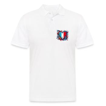 Französisches Vintage-Herz - Männer Poloshirt - Weiß - Vorne - Kai (181cm)
