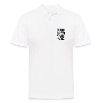 BARBE : Parce que le rasage, c’est pour ceux qui abandonnent - Polo Homme - blanc - Devant - Kai (181cm)