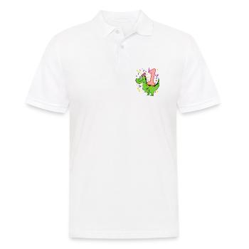 Dinosaurier Geburtstag 1 Jahre alt - Männer Poloshirt - Weiß - Vorne - Kai (181cm)