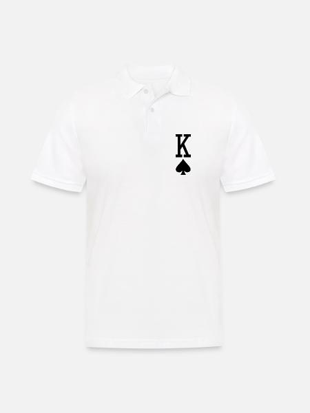 Carte à jouer au poker - King of Spades - Polo Homme - blanc