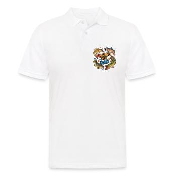 Fishing with dad with colorful fish - Men's Polo Shirt - white - Front - Kai (181cm)