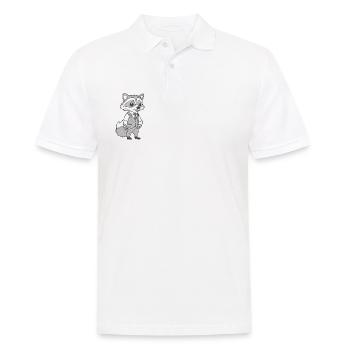 Geschäftiger Fuchs - Männer Poloshirt - Weiß - Vorne - Kai (181cm)