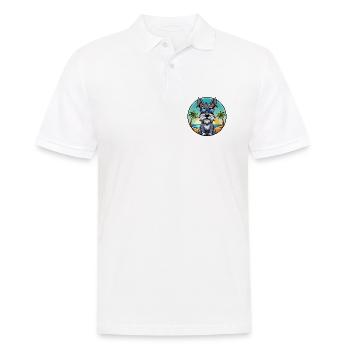 Standard Schnauzer Hunderasse Cartoon Sonnenbrille - Männer Poloshirt - Weiß - Vorne - Kai (181cm)