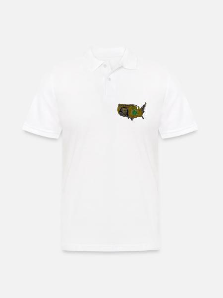 USA dollar flag - Men's Polo Shirt - white