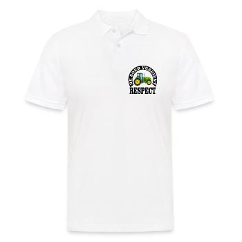 Les agriculteurs méritent le respect - Polo Homme - blanc - Devant - Kai (181cm)