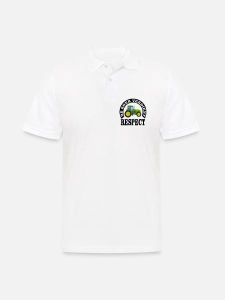 Farmers deserve respect - Men's Polo Shirt - white