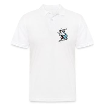 Papa's Angelexperte - Angeln mit Papa - Männer Poloshirt - Weiß - Vorne - Kai (181cm)