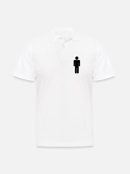 Mann - Männer Poloshirt - Weiß