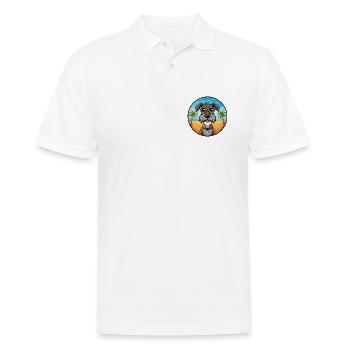 Deutscher Wachtelhund Hunderasse Cartoon Sonnenbrille - Männer Poloshirt - Weiß - Vorne - Kai (181cm)