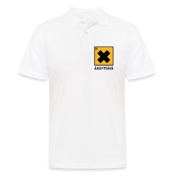 irritating - Men's Polo Shirt - white - Front - Kai (181cm)