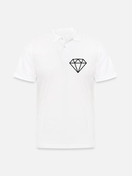 Diamant - Männer Poloshirt - Weiß
