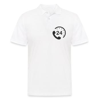 Service 24h/24 et 7h/24 - Polo Homme - blanc - Devant - Kai (181cm)