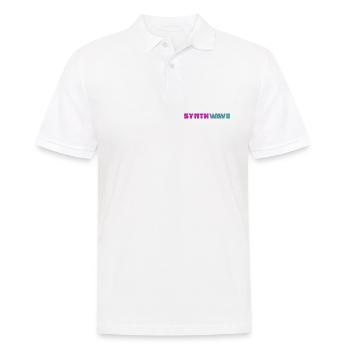 Synthwave - Männer Poloshirt - Weiß - Vorne - Kai (181cm)