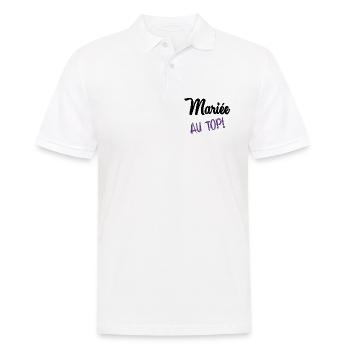 ZUKÜNFTIGE BRAUT. Junggesellinnenabschied. HOCHZEIT - Männer Poloshirt - Weiß - Vorne - Kai (181cm)