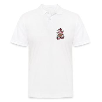 Bleib cool, Süßer! - Männer Poloshirt - Weiß - Vorne - Kai (181cm)